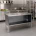 Thumbnail image #2 for Open Front Enclosed Base Work Table with 14-Gauge Stainless Steel Flat Top, 36 x 30 Inches