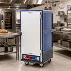 Thumbnail image #2 for Metro C5 Insulation Armour C537-MFS-U-BU Mobile Heated Holding and Proofing Cabinet, 3/4 Height, Blue Insulated, 14 Sheet Pan Capacity
