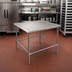 Thumbnail image #2 for Eagle Spec-Master Marine Series 30 x 30 Inch Square 14-Gauge Stainless Steel Work Table with Marine Edge