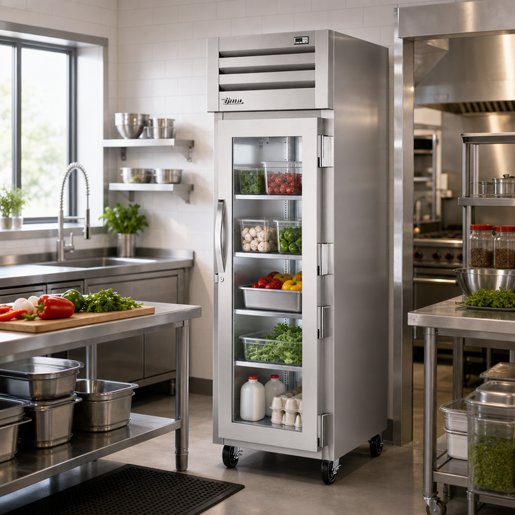 Product image #2 for True SPEC SERIES One-Section Pass-Thru Glass Door Reach-In Refrigerator, Top-Mounted Self-Contained