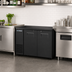 Thumbnail image #2 for Two-Section Single-Zone Solid Swing Door Back Bar Cooler, 48-1/8 Inch Wide, 24 Inch Deep, Black Sub Top and Black Exterior