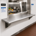 Thumbnail image #2 for Eagle Group Pass-Thru Wall Shelf, 108 Inch W x 18 Inch D, 10 Inch Max Wall Thickness, 304 Stainless Steel