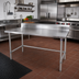 Thumbnail image #2 for John Boos Stallion 72 Inch x 30 Inch Stainless Steel Work Table with 5 Inch Backsplash and Safety Edge