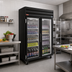 Thumbnail image #2 for Howard-McCray GR22-B One-Section Glass Door Merchandiser Refrigerator, 22 Cu. Ft., Black, Top Mount Self-Contained