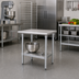 Thumbnail image #2 for 36 x 36 Inch Stationary Stainless Steel Mixer Stand with Adjustable Undershelf, 24 Inch High