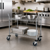 Thumbnail image #2 for Conductive Two-Shelf Wire Utility Bus Cart, 48 x 18 Inch, Chrome Plated Finish