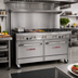 Thumbnail image #2 for Southbend Ultimate 60-Inch Gas Restaurant Range with 4 Open Burners, 36-Inch Griddle, Standard Oven and Cabinet Base