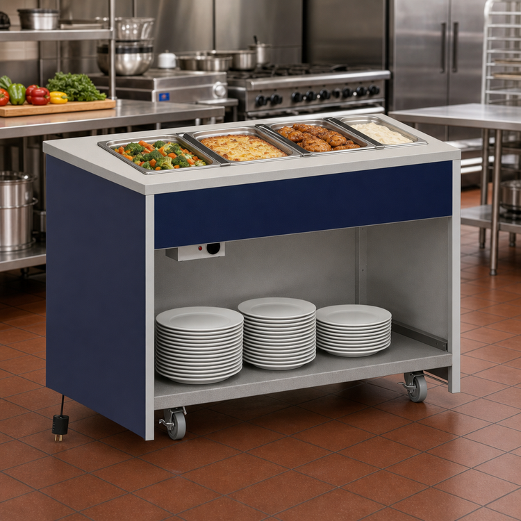 Product image #2 for Atlas Metal INFH-4 4-Pan Mobile Electric Hot Food Unit