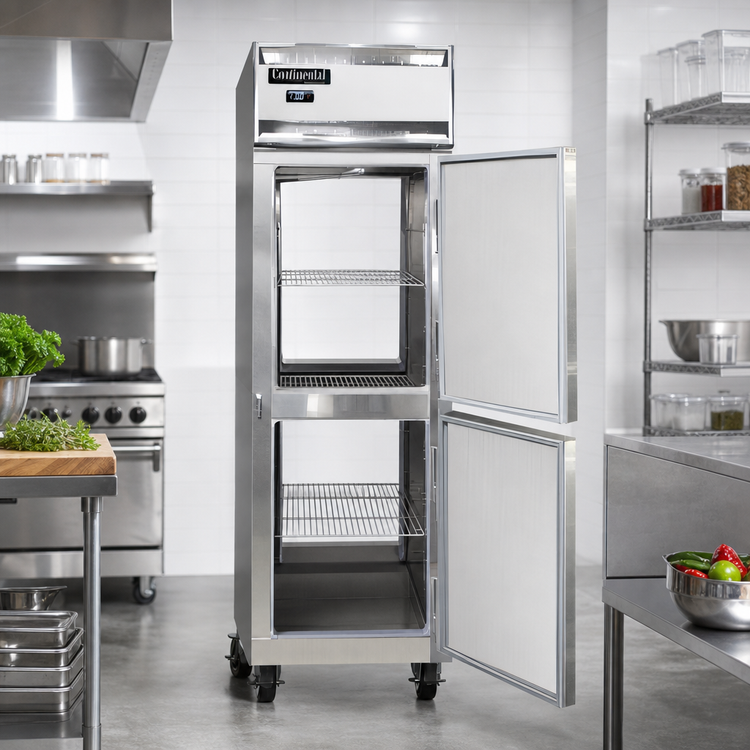 Product image #2 for Continental Refrigerator 1FNSSPTHD One-Section Pass-Thru Freezer with Half-Height Solid Doors