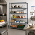 Thumbnail image #2 for Quantum 5-Shelf Wire Shelving Starter Kit, 60 in. W x 36 in. D x 86 in. H, Gray Epoxy, Stationary