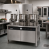 Thumbnail image #2 for Groen Electric Kettle Cabinet Assembly with 3 Hand-Tilt 20-Quart Kettles