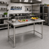 Thumbnail image #2 for Eagle Budget Series 84-Inch x 30-Inch 430 Stainless Steel Flat Top Work Table
