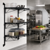 Thumbnail image #2 for Quantum Wall-Mount Cantilever Starter Shelving Unit with 3 Wire Shelves