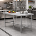 Thumbnail image #2 for Klinger's Trading 60 Inch x 18 Inch Stainless Steel Open Base Work Table