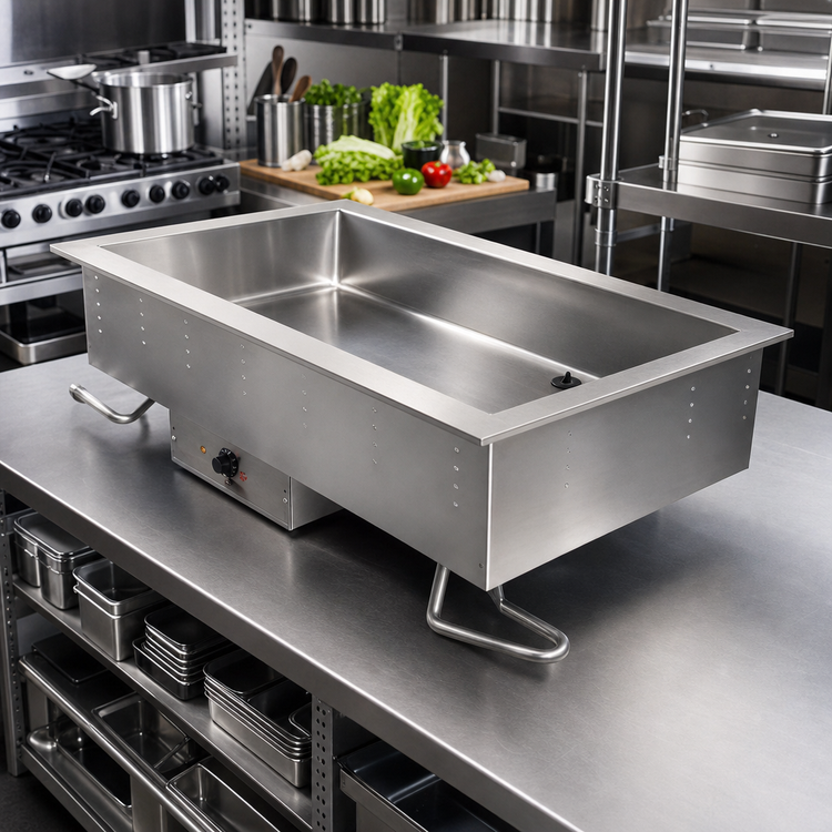 Product image #2 for Vollrath 4-Pan Electric Bain-Marie Hot Drop-In, Wet Operation, Thermostatic Control, 208V