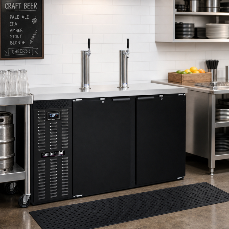 Product image #2 for Continental Refrigerator KC59N 59" Front Breathing Keg Cooler with 2 Taps