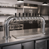 Thumbnail image #2 for Pipe Pass-Thru Countertop Draft Dispensing Tower with 8 Stainless Steel Faucets, Air-Cooled, 2 Columns, Mirror Finish