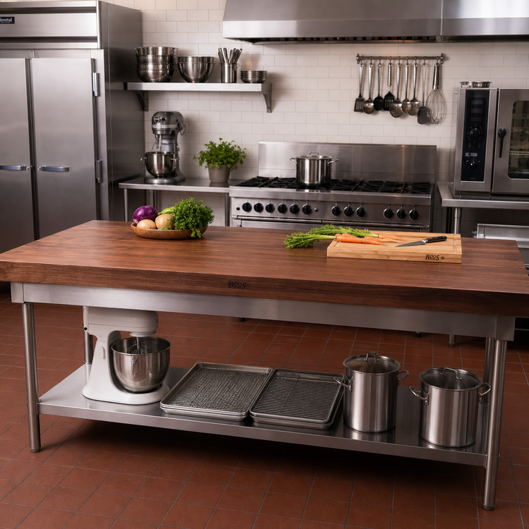 Product image #2 for Boos Block American Black Walnut Edge Grain Kitchen Countertop, 132 x 48 x 2-1/4 Inches, Varnique Finish