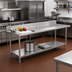 Thumbnail image #2 for Duke Standard Series 16-Gauge 400-Series Stainless Steel Work Table with 5-Inch Riser and Stainless Undershelf, 30 x 84 Inches