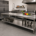 Thumbnail image #2 for Advance Tabco 18 Gauge Stainless Steel Work Table Undershelf for 144
