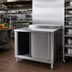 Thumbnail image #2 for 48-Inch Stainless Steel Enclosed Work Table with Sliding Doors and 2-Inch Rear Up-Turn