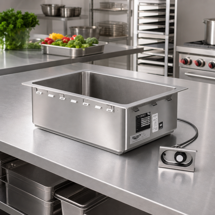 Product image #2 for Drop-In Electric Food Warmer with Drain, Single 12 x 20 Pan Opening