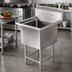 Thumbnail image #2 for John Boos Pro-Bowl 1-Compartment Floor Model Stainless Steel Sink with 30 in. x 24 in. x 12 in. Bowl and 10 in. Backsplash