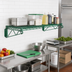 Thumbnail image #2 for Quantum Wall-Mount Cantilever Single Wire Shelf, 48 x 18 Inches, Green Epoxy Antimicrobial Finish