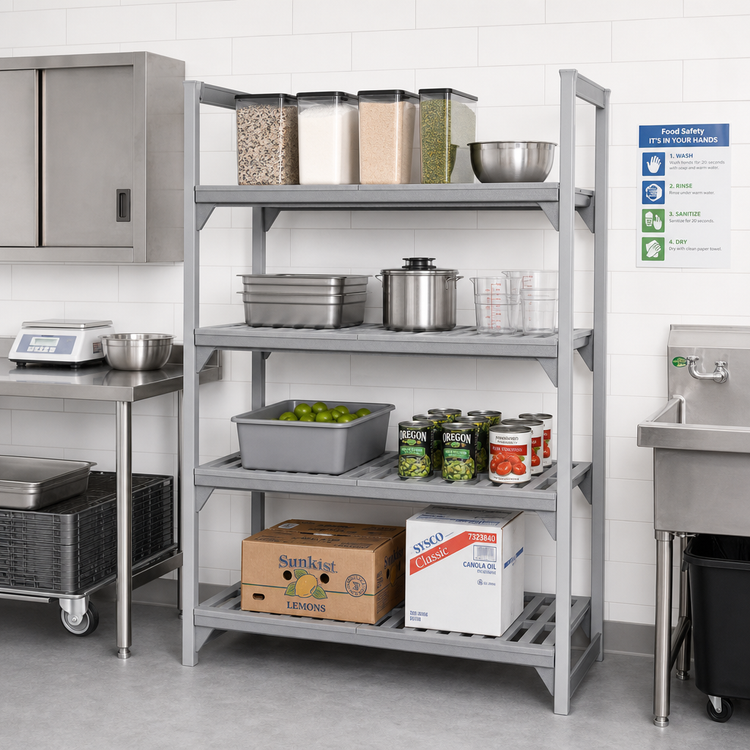 Product image #3 for Camshelving Premium 18-Inch x 54-Inch 4-Shelf Vented and Solid Polymer Shelf Kit