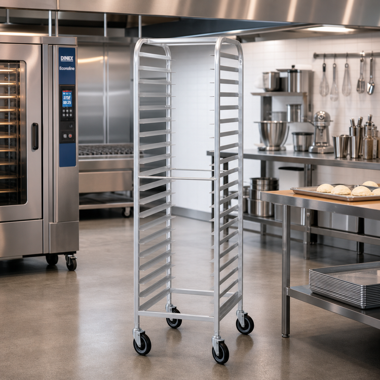 Product image #2 for Dinex Econoline End-Loading Aluminum Pan Rack for 20 18 x 26 Inch Trays
