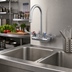 Thumbnail image #2 for Equip 4-Inch Wall-Mount Mixing Faucet with 5-9/16-Inch Swivel Gooseneck and Wrist Action Handles