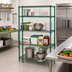Thumbnail image #2 for Quantum Stationary 4-Shelf Wire Shelving Starter Kit, 42 x 24 x 74 Inches, Green Epoxy Antimicrobial Finish