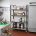 Thumbnail image #2 for Cambro Camshelving Elements XTRA Stationary Starter Shelving Unit, 18 in. x 72 in. x 72 in., 4-Tier, 3 Vented + 1 Solid, Speckled Gray