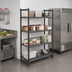 Thumbnail image #2 for Cambro Camshelving Basics Plus 4-Tier Stationary Polymer Shelving Starter Unit, 24 x 54 x 84 Inches, Brushed Graphite