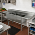Thumbnail image #2 for Advance Tabco Special Value Series 3-Compartment Fabricated Sink with Left and Right Drainboards, 102-Inch Overall