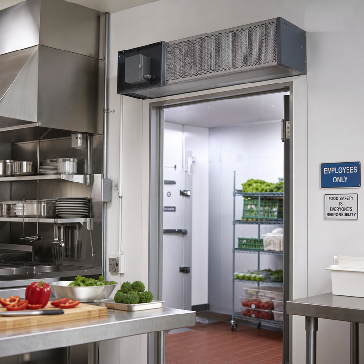 Product image #2 for Berner Industrial Series IDC12-1060A Ambient Direct Drive Air Curtain for 60-Inch Openings, Unheated, 1/2 HP, 1 Motor