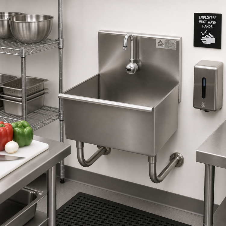 Product image #2 for Advance Tabco Wall Mounted Service Sink with Electronic Faucet, 31 x 16 x 12 Inch Bowl