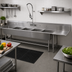Thumbnail image #2 for John Boos Pro-Bowl 4-Compartment Sink with Right-Hand Drainboard, 12-Inch Deep Bowls, 154-3/16