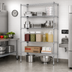 Thumbnail image #2 for Quantum 5-Shelf Stationary Wire Shelving Starter Kit, 54 x 18 x 86 Inches, 304 Stainless Steel