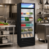 Thumbnail image #2 for Hoshizaki 26 Cu. Ft. Black Single-Section Glass Door Reach-In Merchandiser Refrigerator