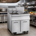 Thumbnail image #2 for Imperial 75 lb Open Pot Gas Floor Fryer/Filter System with Electronic Thermostat