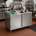 Thumbnail image #2 for BK Resources Stainless Steel Chef Table Cabinet Base with Locking Hinged Doors, 18 x 30 Inches