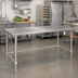 Thumbnail image #2 for John Boos Stallion 108 Inch x 24 Inch Stainless Steel Work Table with Stallion Safety Edge