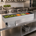 Thumbnail image #2 for Atlas Metal RMLX-4 Slim-Line Remote Refrigerated 4-Pan Drop-In Cold Well