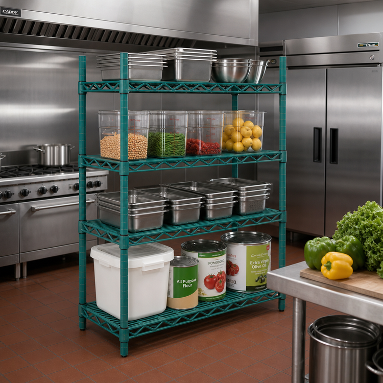 Product image #2 for Eagle Group QuadPlus Vented Polymer Shelf Mat, 54 x 18 Inches, Green