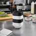 Thumbnail image #2 for American Metalcraft 3 oz Square Stackable Melamine Sauce Cup, White Matte Finish
