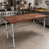 Thumbnail image #2 for John Boos 60 x 30-Inch American Black Walnut Wood Top Work Table with Galvanized Legs