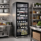 Thumbnail image #3 for Eurodib USA WD5121 Commercial Wine Showcase Cooler, Stainless Steel, Hinged Glass Door, 104 Champagne/162 Standard Bottle Capacity