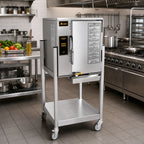 Thumbnail image #2 for AccuTemp Evolution E64403E120 SGL Boilerless Convection Steamer, Floor Model, Single Compartment, Digital Controls, 6-Pan, 440V 3-Phase