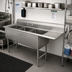 Thumbnail image #2 for Advance Tabco 3-Compartment Fabricated Sink with Right Drainboard, 15